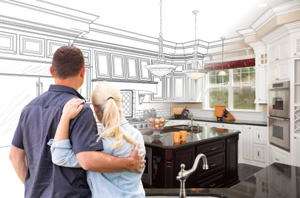 Custom kitchen cabinets installed in a Sassamansville home